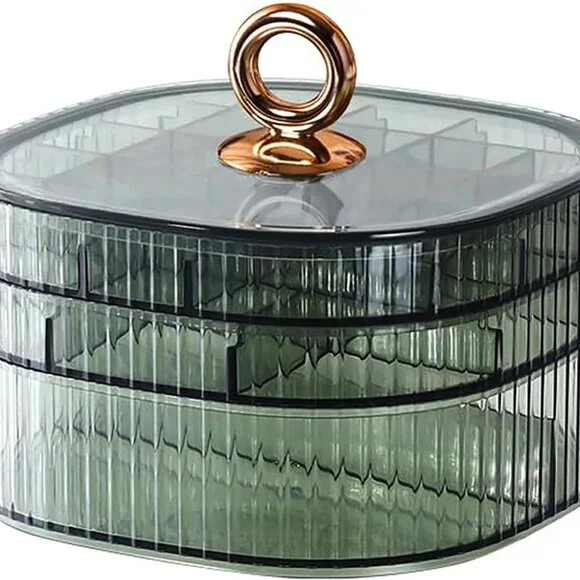 NEW 3-Layer Acrylic Jewelry Organizer with Handle, Clear Jewelry Boxes for Women - Picture 3 of 8
